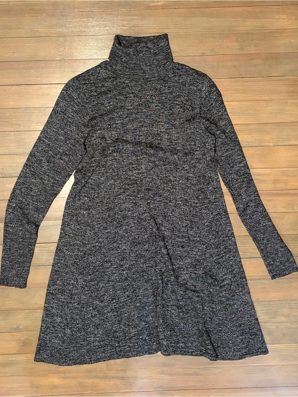 Max Studio Charcoal Gray Turtleneck Swing Dress